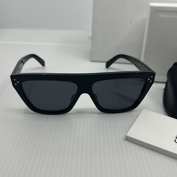 Celine Paris 3 dots CL402561 58 13 140 black sunglasses with box case dustcloth - Picture 2 of 13